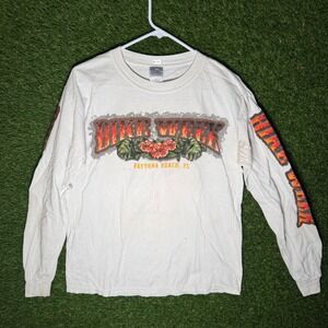 Vintage 2008 Bike Week Daytona Beach Florida Long Sleeve‎ T Shirt Mens M